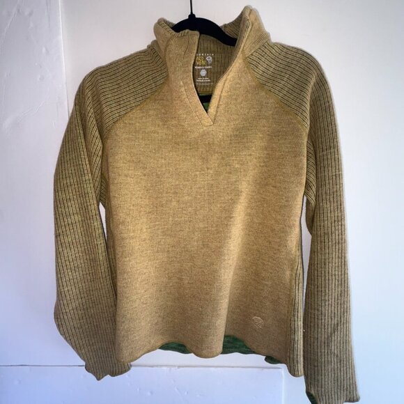 Mountain Hardwear Sarafin Sweater - Women's - Small Pullover Chartreuse Wool - Picture 10 of 11